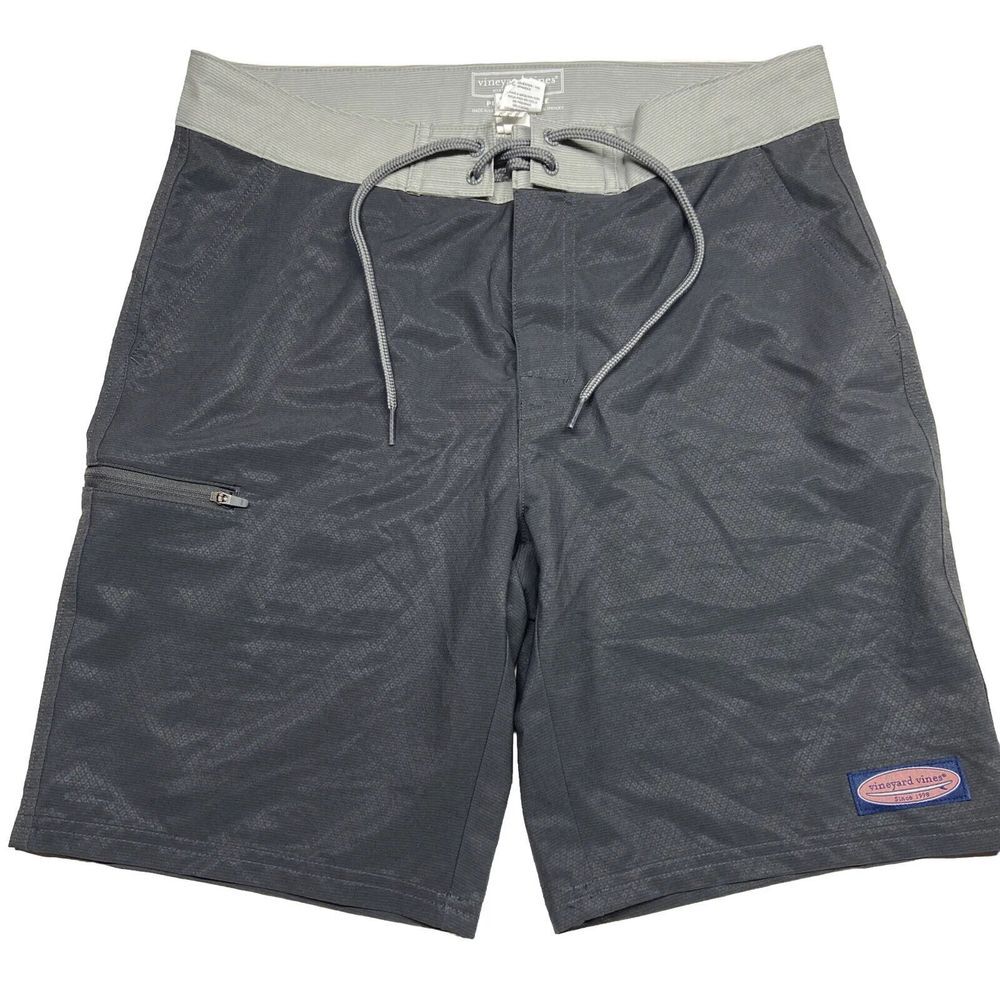 Vineyard Vines‎ Performance Board Shorts Mens 30 Gray Swim Trunks Swimwear